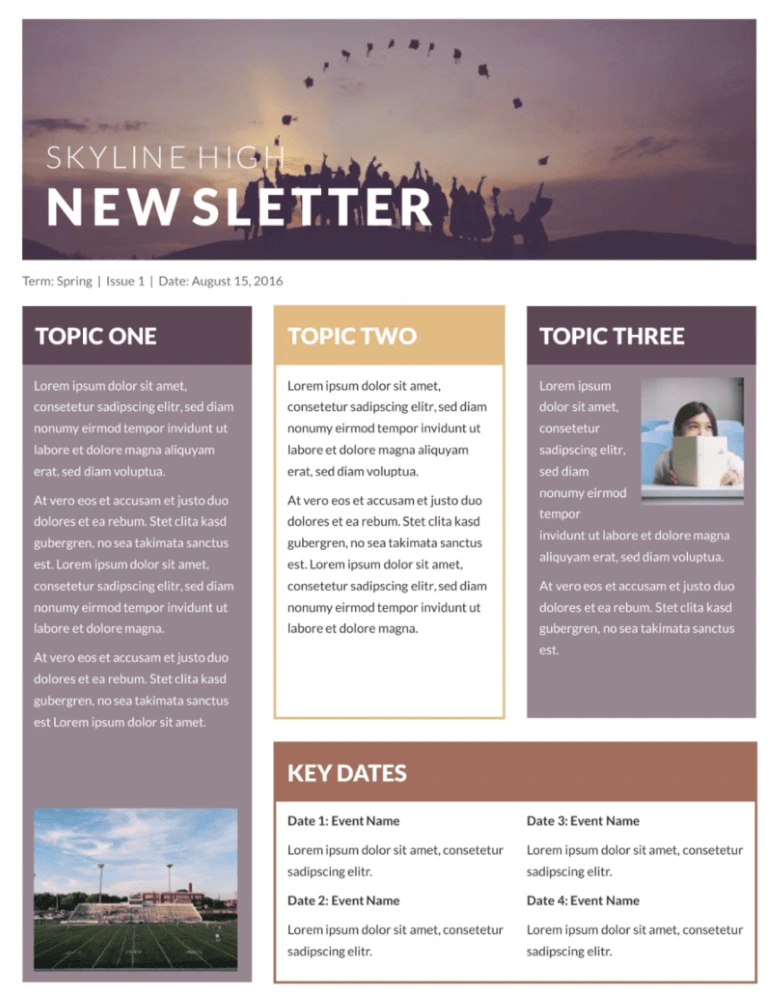 print newsletter design ideas
